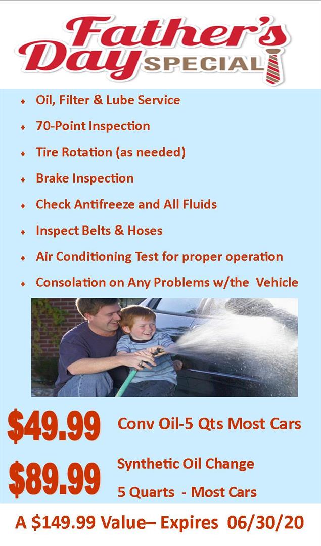 June Oil Change Special