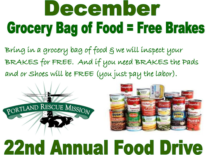 22nd Food Drive | DuFresne's Auto Service