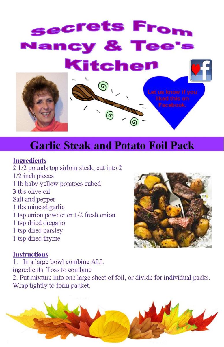 Garlic Steak, Potato Foil Packets